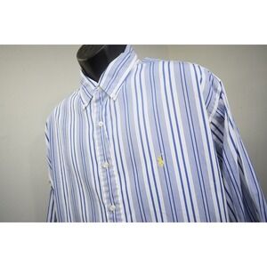 Polo Ralph Lauren Dress Shirt Striped Classic Fit Long Sleeve Mens 17.5 34/35 XL